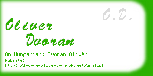 oliver dvoran business card